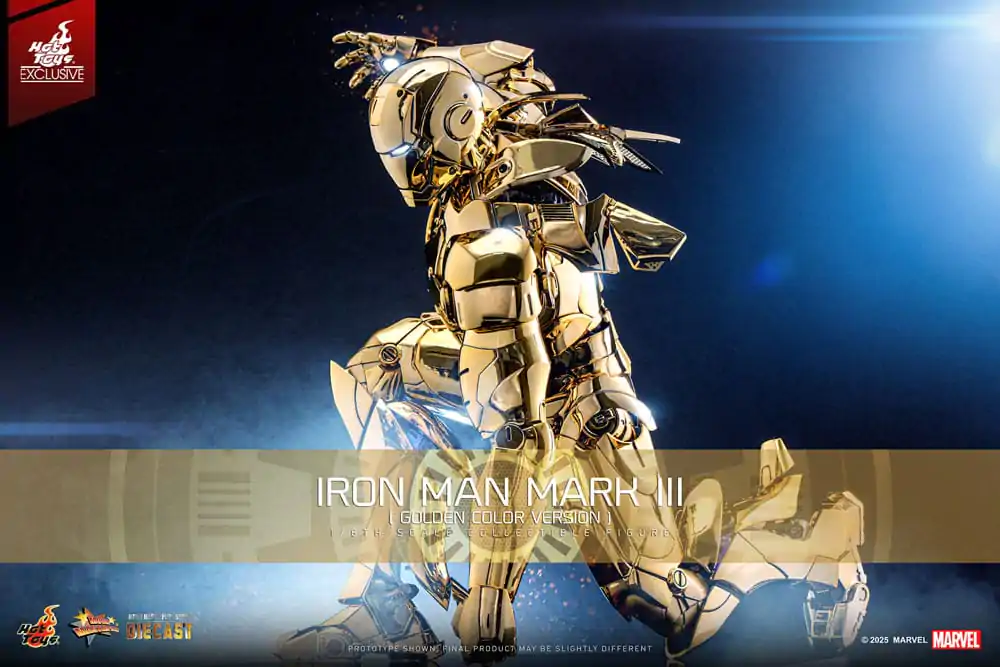 Iron Man Movie Masterpiece Diecast Figurka Akcji 1/6 Iron Man Mark III (Gold Color Version) Hot Toys Exclusive 33 cm zdjęcie produktu