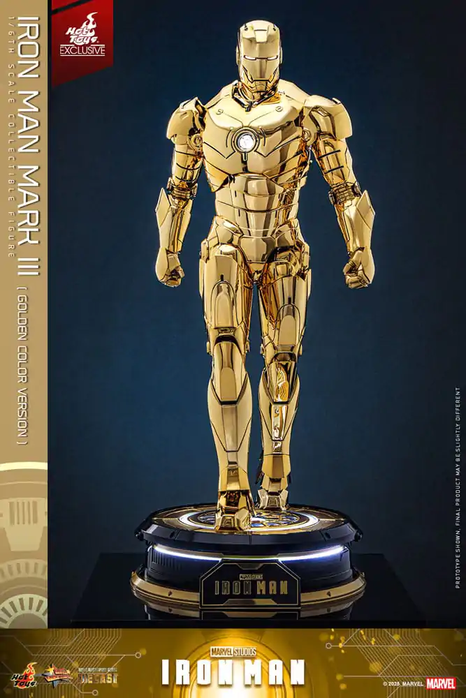 Iron Man Movie Masterpiece Diecast Figurka Akcji 1/6 Iron Man Mark III (Gold Color Version) Hot Toys Exclusive 33 cm zdjęcie produktu