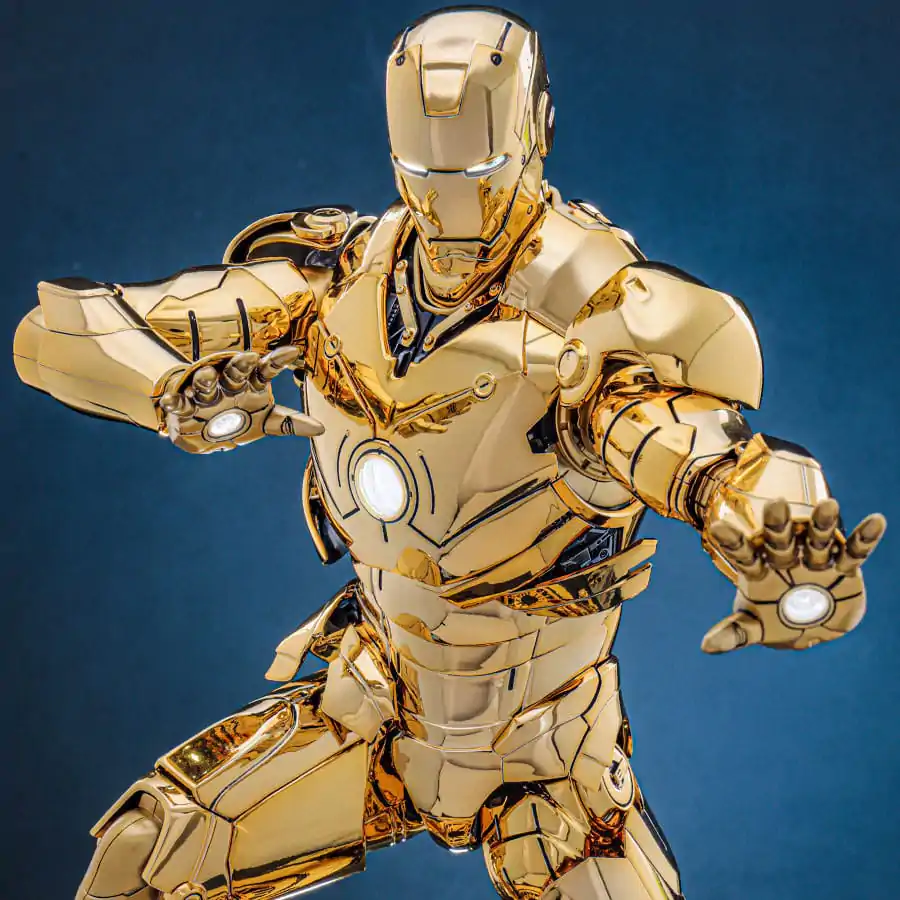 Iron Man Movie Masterpiece Diecast Figurka Akcji 1/6 Iron Man Mark III (Gold Color Version) Hot Toys Exclusive 33 cm zdjęcie produktu