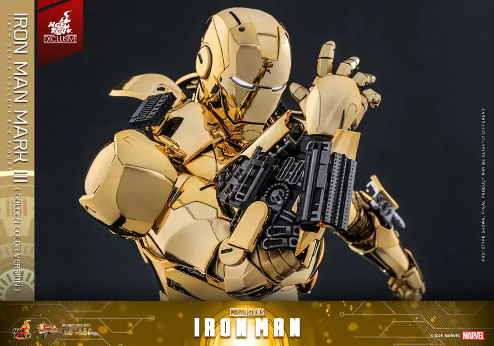 Iron Man Movie Masterpiece Diecast Figurka Akcji 1/6 Iron Man Mark III (Gold Color Version) Hot Toys Exclusive 33 cm zdjęcie produktu
