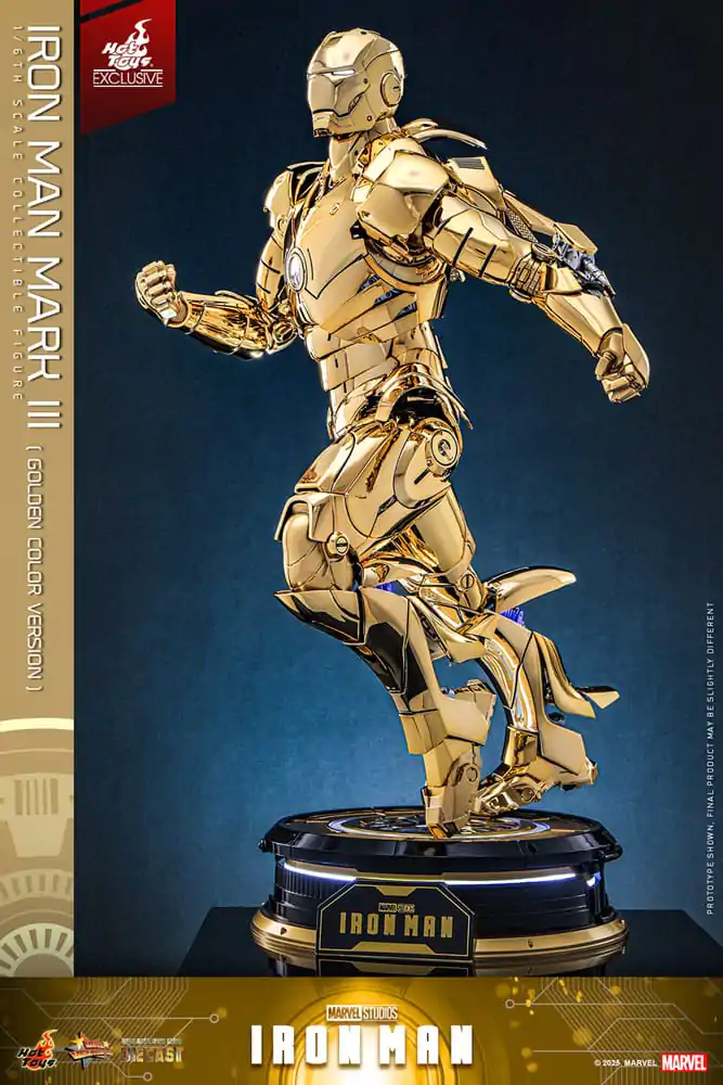 Iron Man Movie Masterpiece Diecast Figurka Akcji 1/6 Iron Man Mark III (Gold Color Version) Hot Toys Exclusive 33 cm zdjęcie produktu