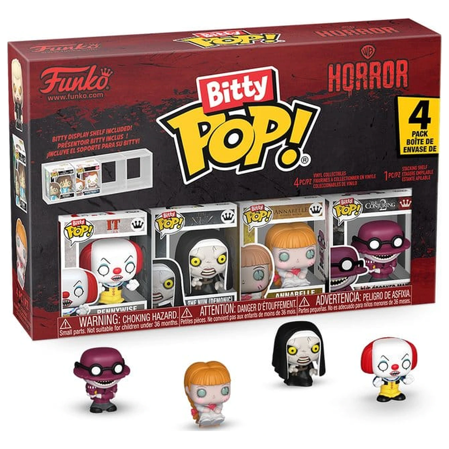 IT Bitty Funko POP! Figurka winylowa, 4-pak, Pennywise, 2,5 cm zdjęcie produktu