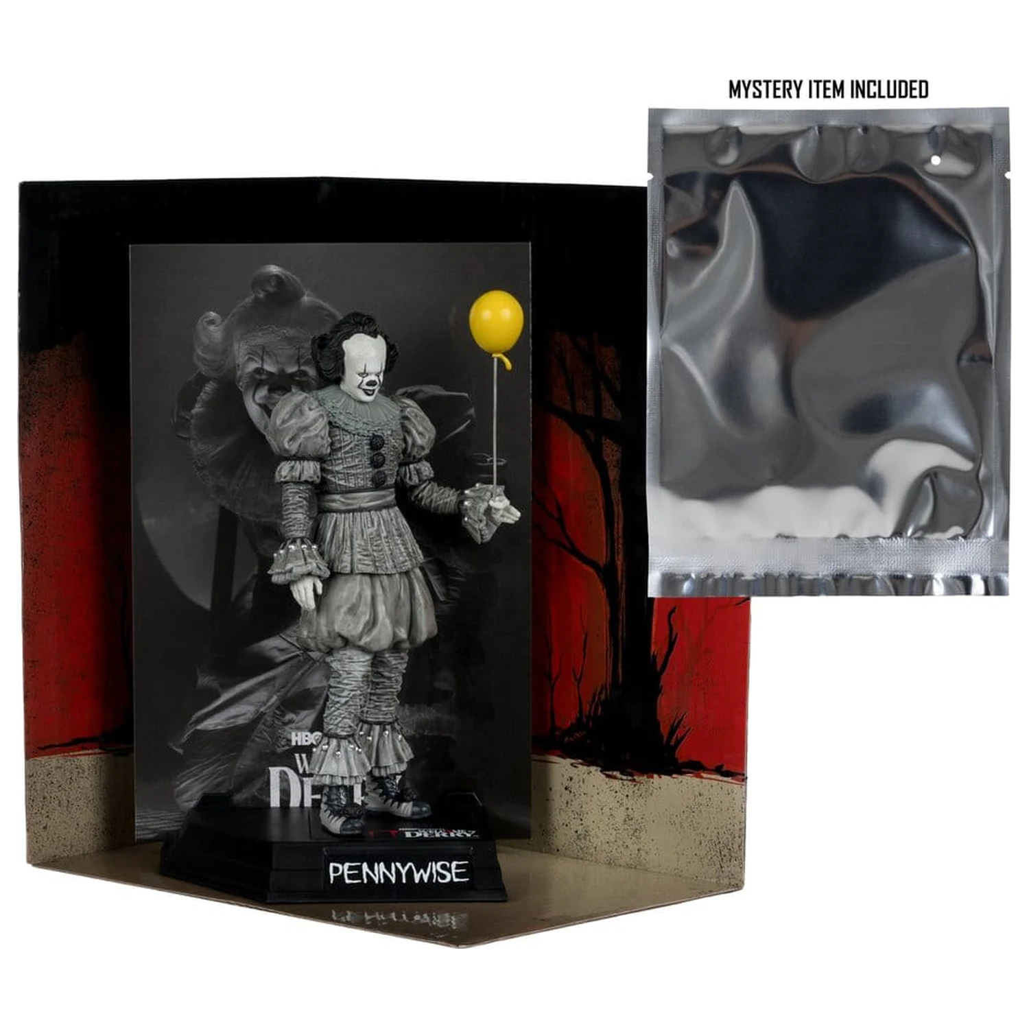 It Welcome to Derry Movie Maniacs Figurka Pennywise (Black & White) 16 cm zdjęcie produktu
