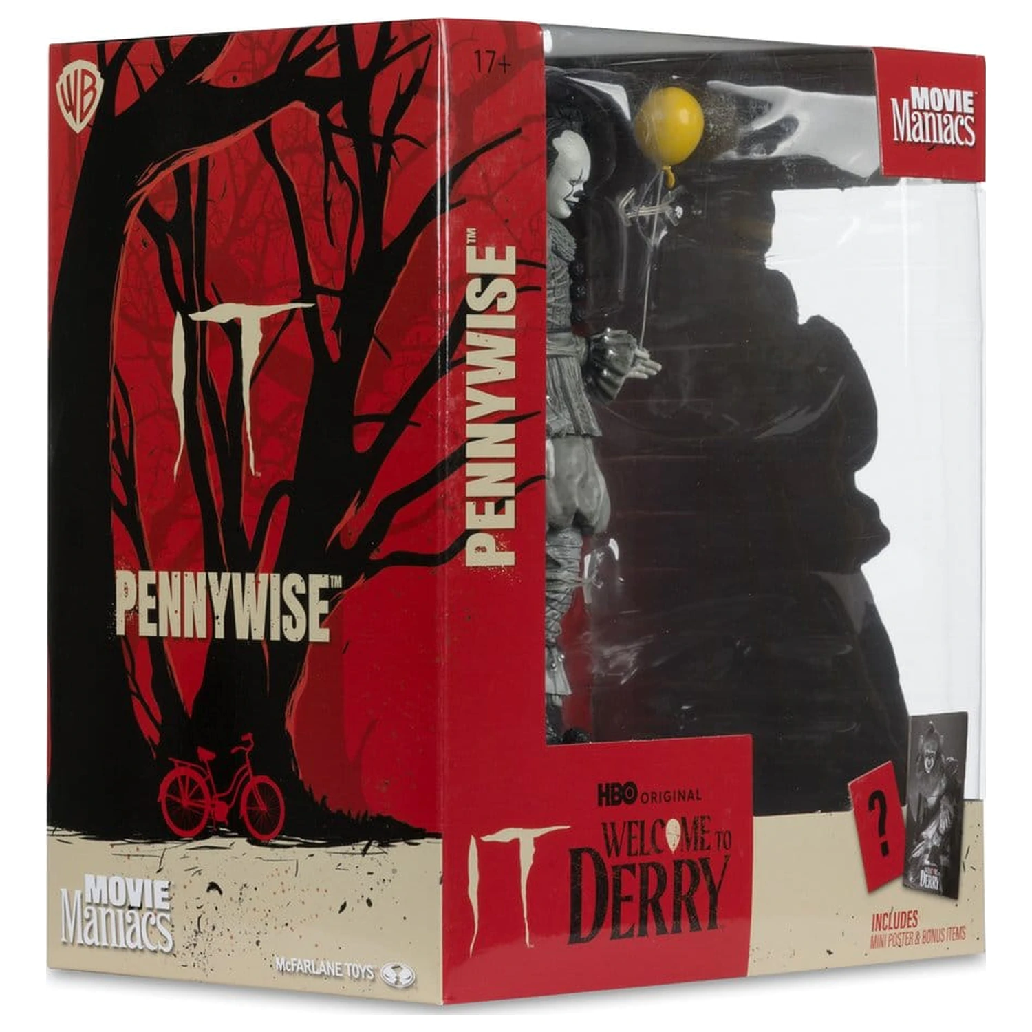 It Welcome to Derry Movie Maniacs Figurka Pennywise (Black & White) 16 cm zdjęcie produktu