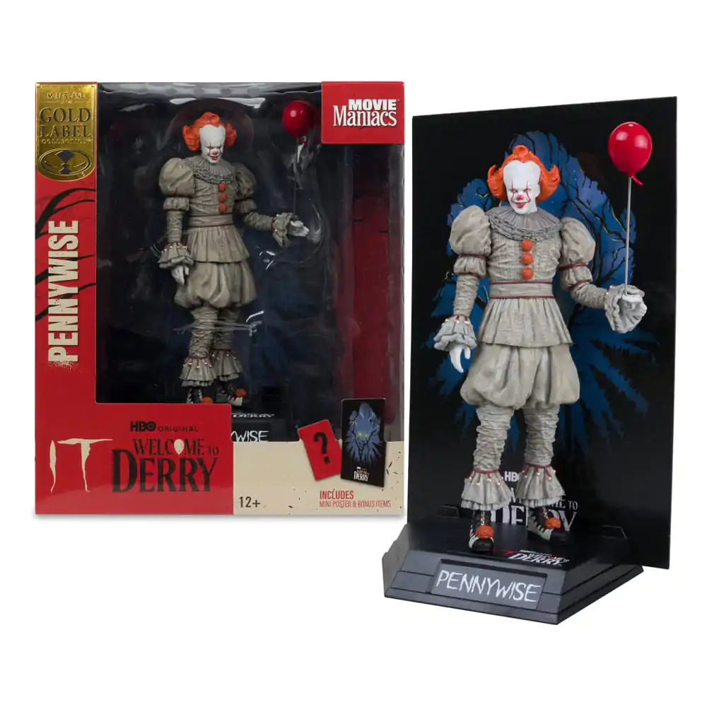 It: Welcome to Derry Movie Maniacs PVC Statue Pennywise (Gold Label) 16 cm zdjęcie produktu