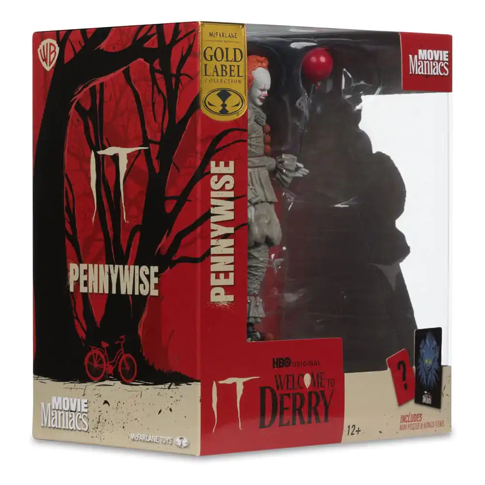 It: Welcome to Derry Movie Maniacs PVC Statue Pennywise (Gold Label) 16 cm zdjęcie produktu
