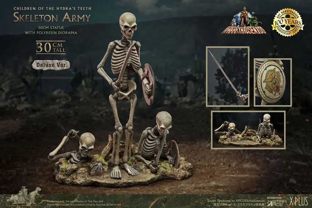Jason and the Argonauts Gigantyczna miękka winylowa statua Ray Harryhausen's Skeleton Army (Children of the Hydra's Teeth) Deluxe Ver. 32 cm zdjęcie produktu
