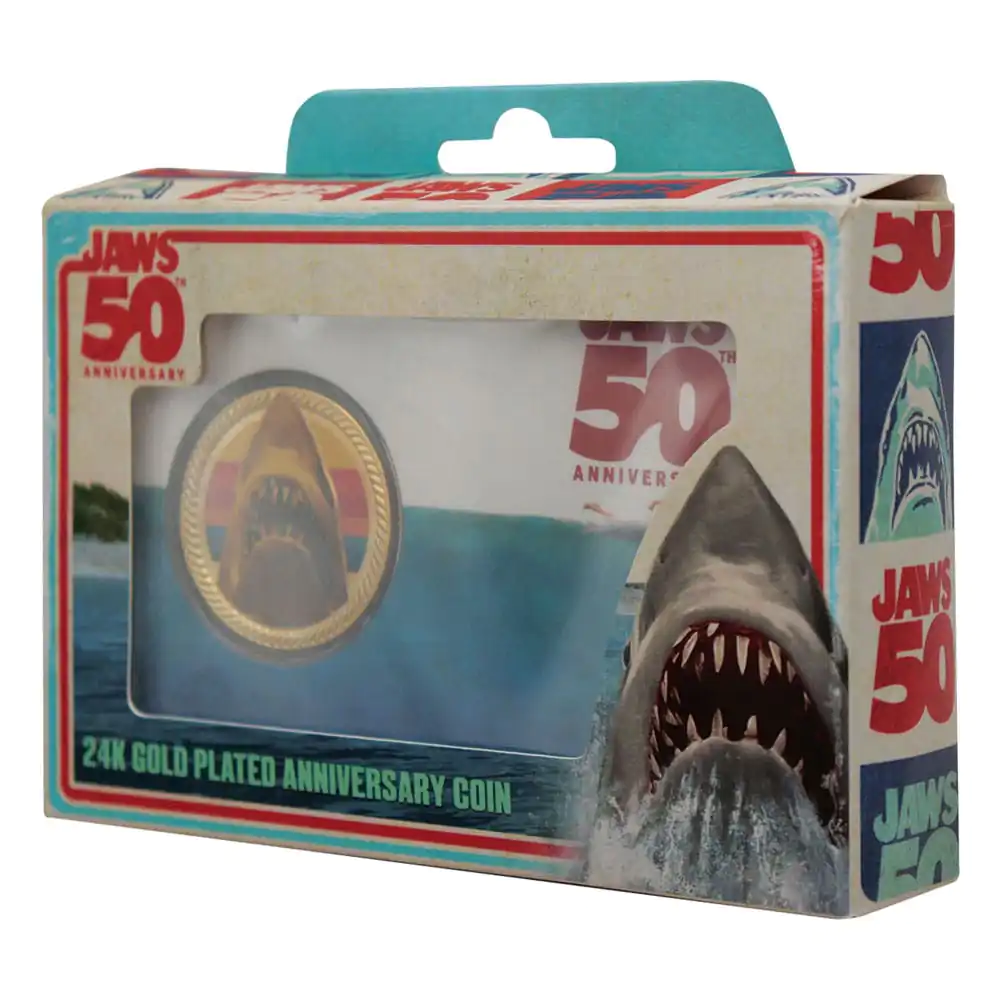 "Jaws" Moneta Kolekcjonerska 50th Anniversary Pozłacana 24k Złotem Limited Edition zdjęcie produktu