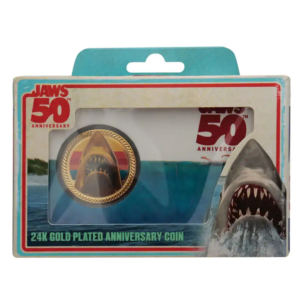 "Jaws" Moneta Kolekcjonerska 50th Anniversary Pozłacana 24k Złotem Limited Edition zdjęcie produktu