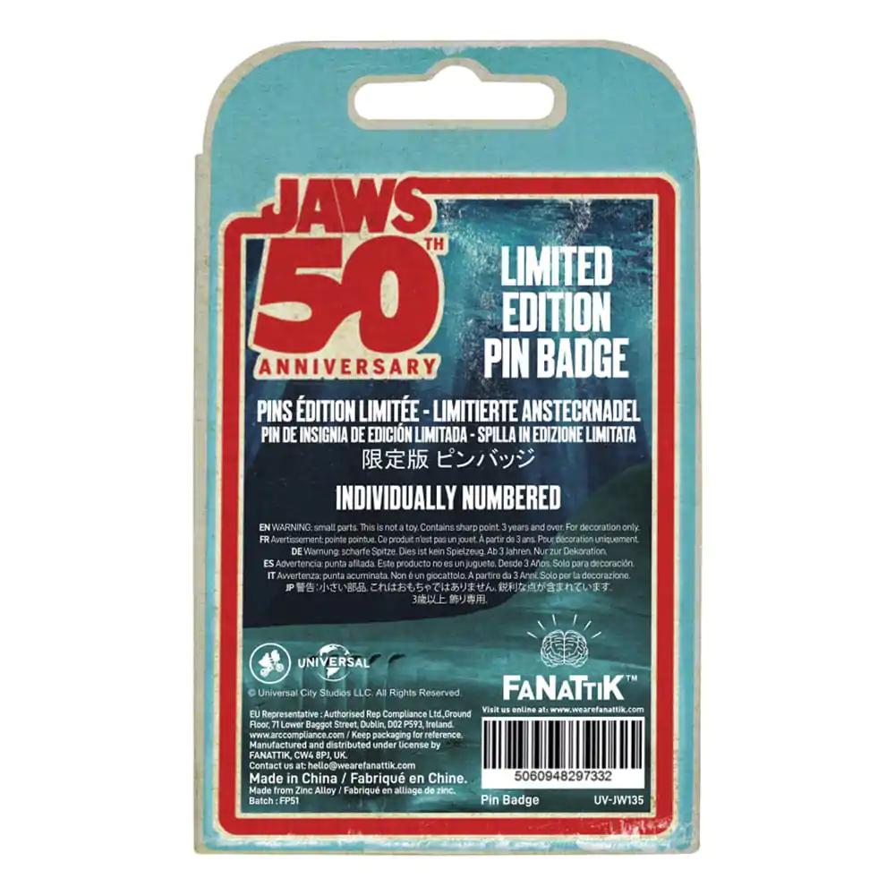 "Jaws" Pin Badge 50th Anniversary Statek w butelce zdjęcie produktu