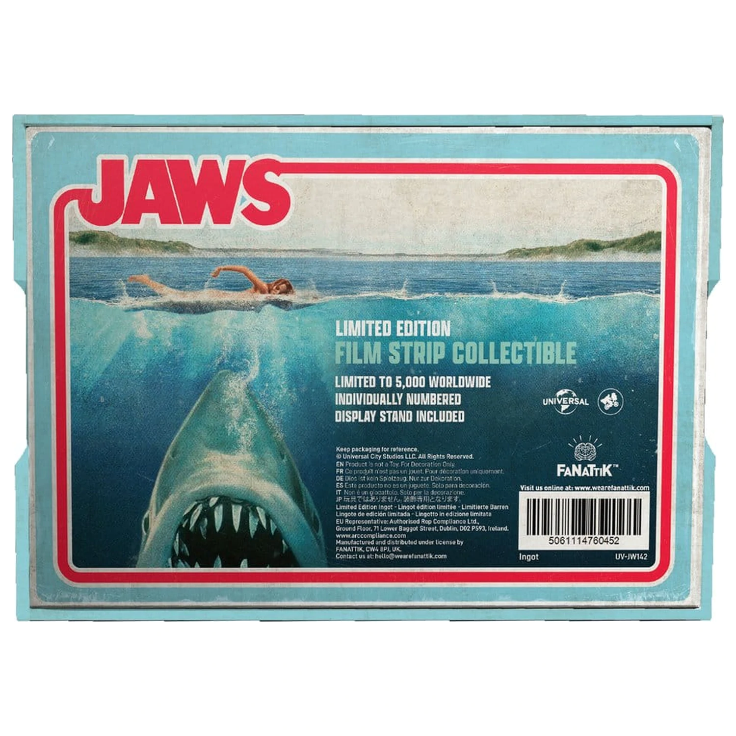 Jaws Ingot Metal Film Strip Kolekcjonerski, Edycja Limitowana zdjęcie produktu