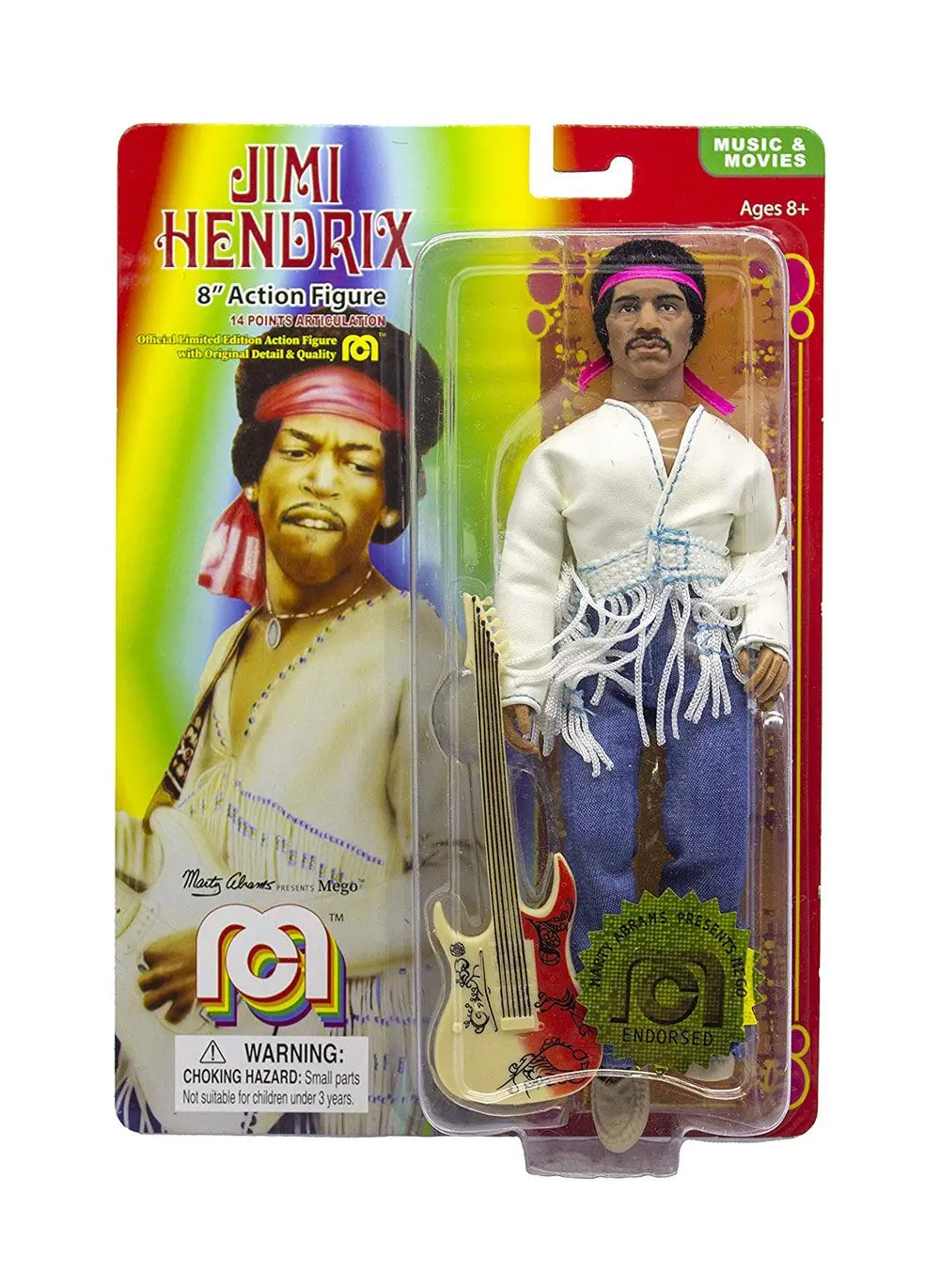 Figurka Akcji Jimi Hendrix Woodstock Flocked 20 cm zdjęcie produktu