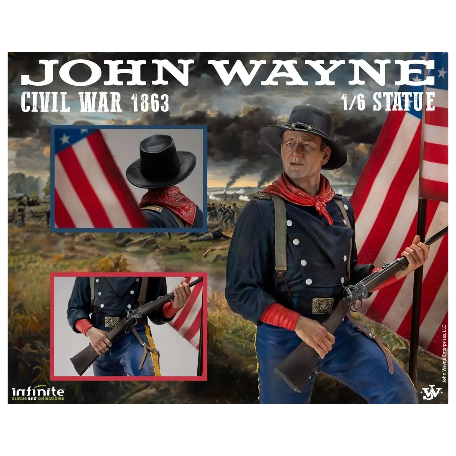 John Wayne Civil War 1863 Statua 1/6 48cm zdjęcie produktu