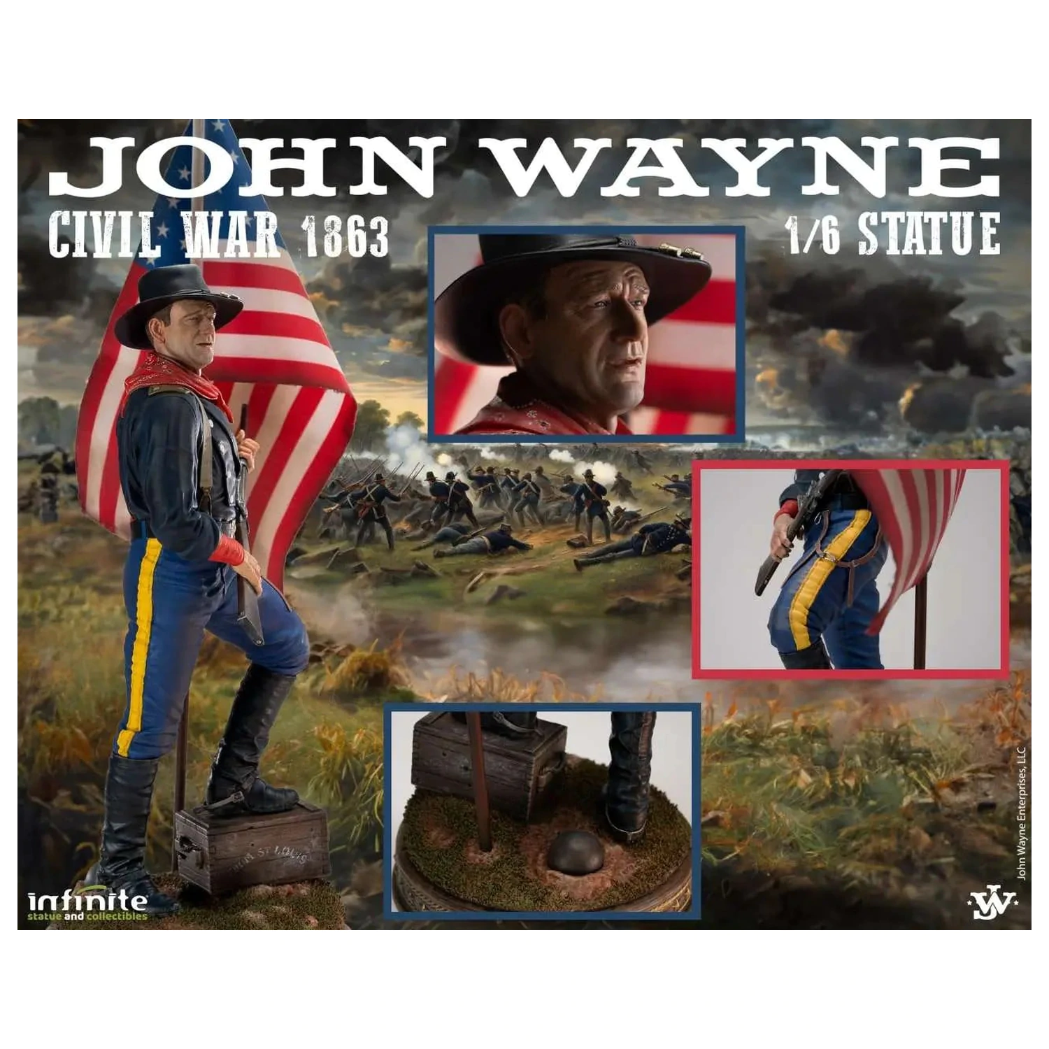 John Wayne Civil War 1863 Statua 1/6 48cm zdjęcie produktu