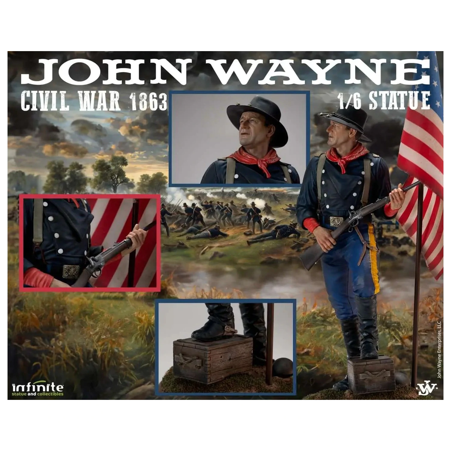 John Wayne Civil War 1863 Statua 1/6 48cm zdjęcie produktu