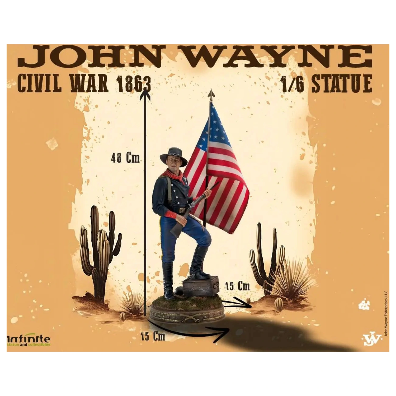 John Wayne Civil War 1863 Statua 1/6 48cm zdjęcie produktu