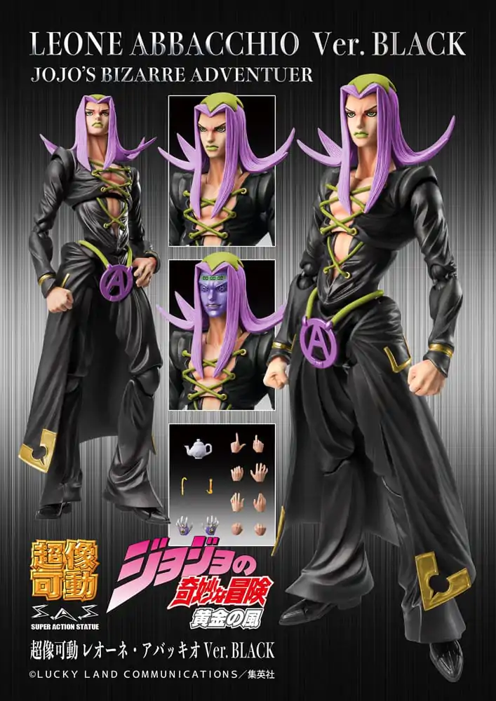 JoJo's Bizarre Adventure Część 5 Super Action Figurka Chozokado Leone Abbacchio Czarna Wersja 16 cm zdjęcie produktu