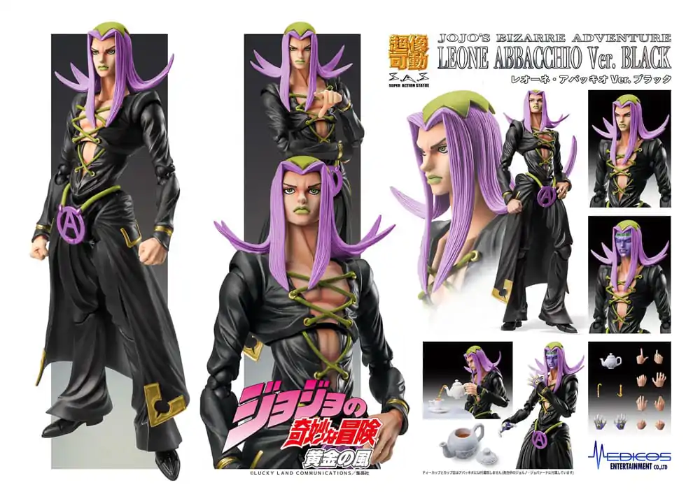 JoJo's Bizarre Adventure Część 5 Super Action Figurka Chozokado Leone Abbacchio Czarna Wersja 16 cm zdjęcie produktu
