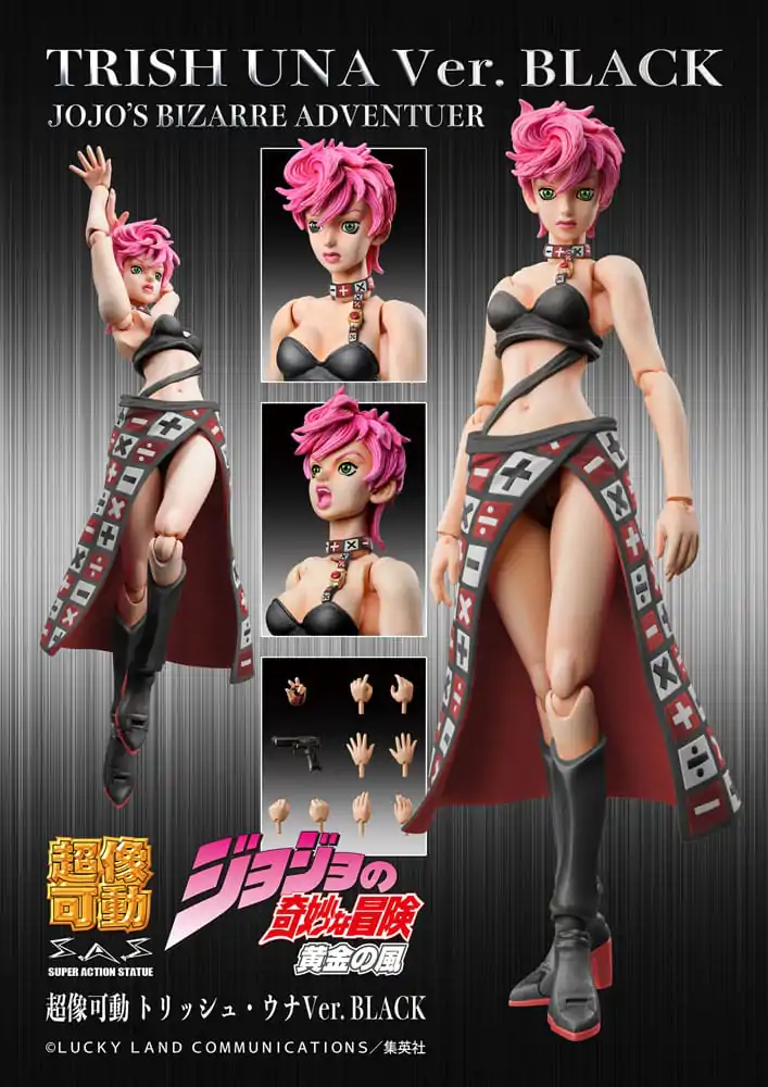 JoJo's Bizarre Adventure Część 5 Super Action Figurka Akcji Chozokado Trish Una Black Ver. 15 cm zdjęcie produktu