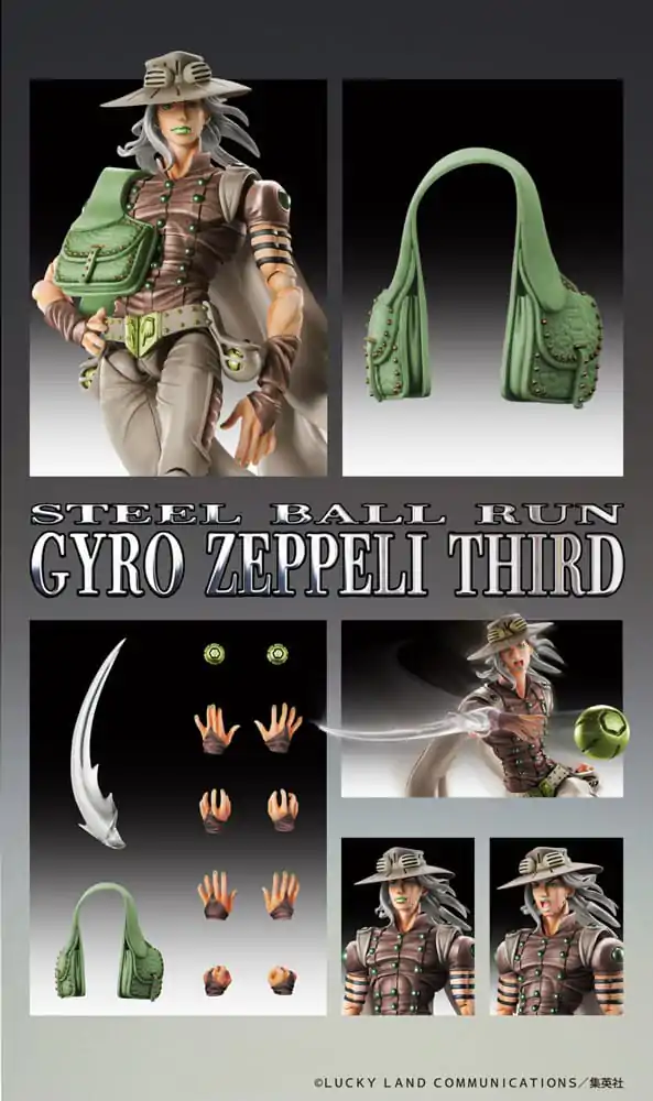 JoJo's Bizarre Adventure Part7 Steel Ball Run Super Action Figurka Chozokado Gyro Zeppeli Third 16 cm zdjęcie produktu