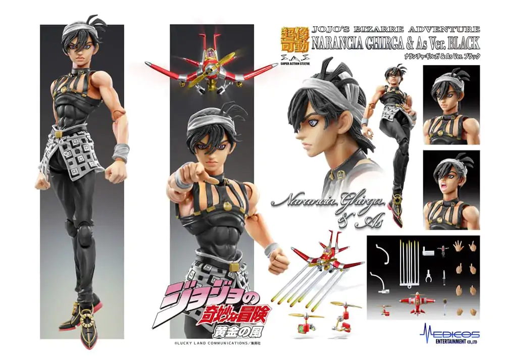 JoJo's Bizarre Adventure Part 5: Golden Wind Figurka Akcji Chozokado (Narancia Ghirga & As Ver. Black) 15 cm zdjęcie produktu