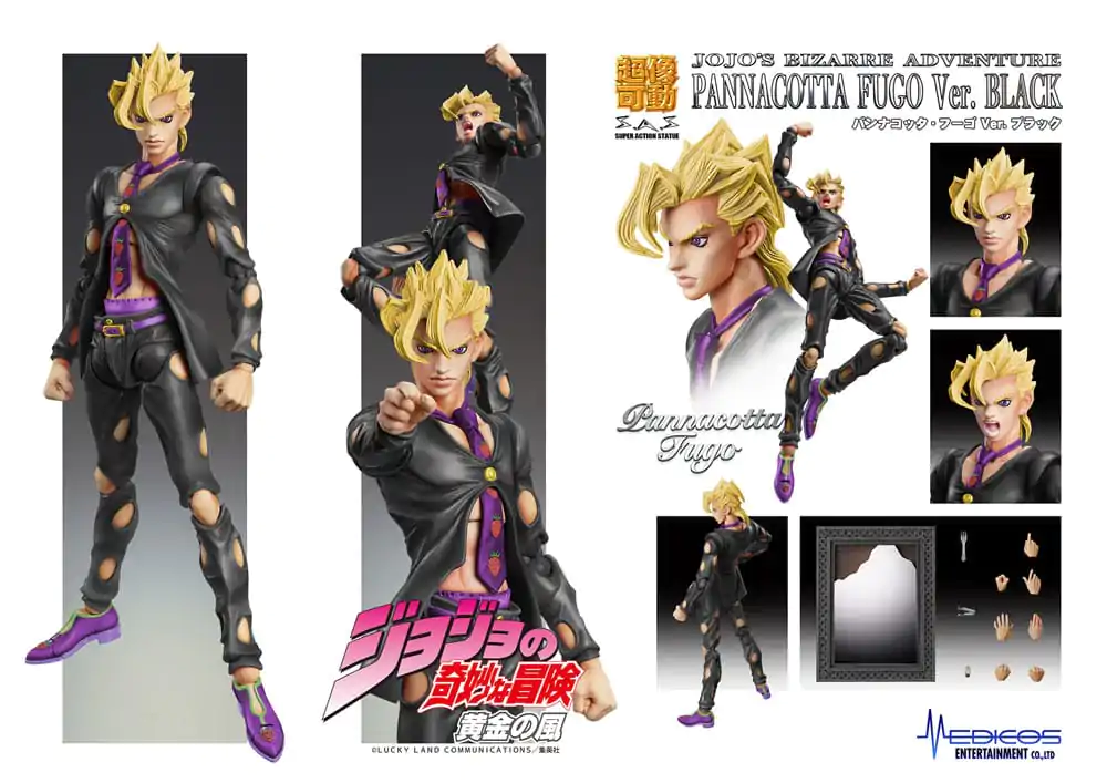 JoJo's Bizarre Adventure Part 5: Golden Wind Figurka Akcji Chozokado (Pannacotta Fugo Ver. Black) 15 cm zdjęcie produktu