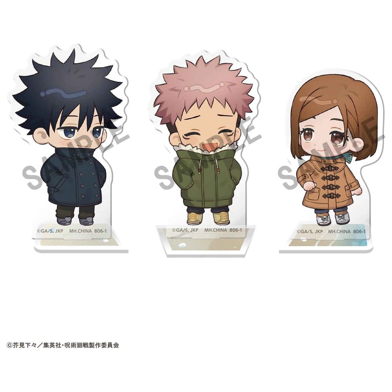 Jujutsu Kaisen Buddycolle Akrylowy stojak 5th Anniversary C Megumi Fushiguro, Yuji Itadori i Nobara Kugisaki 10 cm zdjęcie produktu