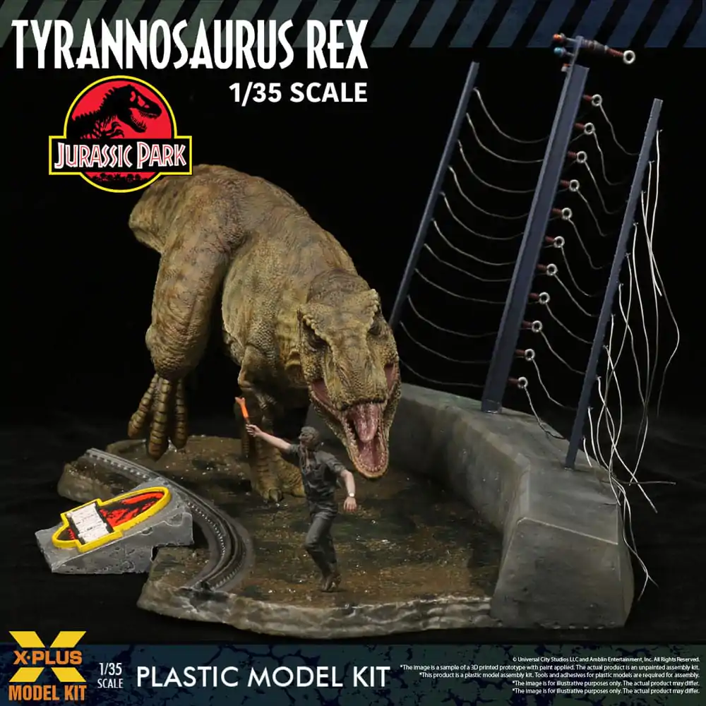 Jurassic Park Plastic Model Kit 1/35 Tyrannosaurus Rex 42 cm - Plastikowy Model do Składania zdjęcie produktu