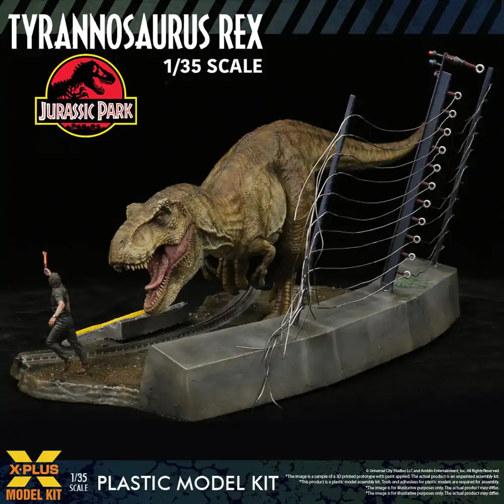 Jurassic Park Plastic Model Kit 1/35 Tyrannosaurus Rex 42 cm - Plastikowy Model do Składania zdjęcie produktu