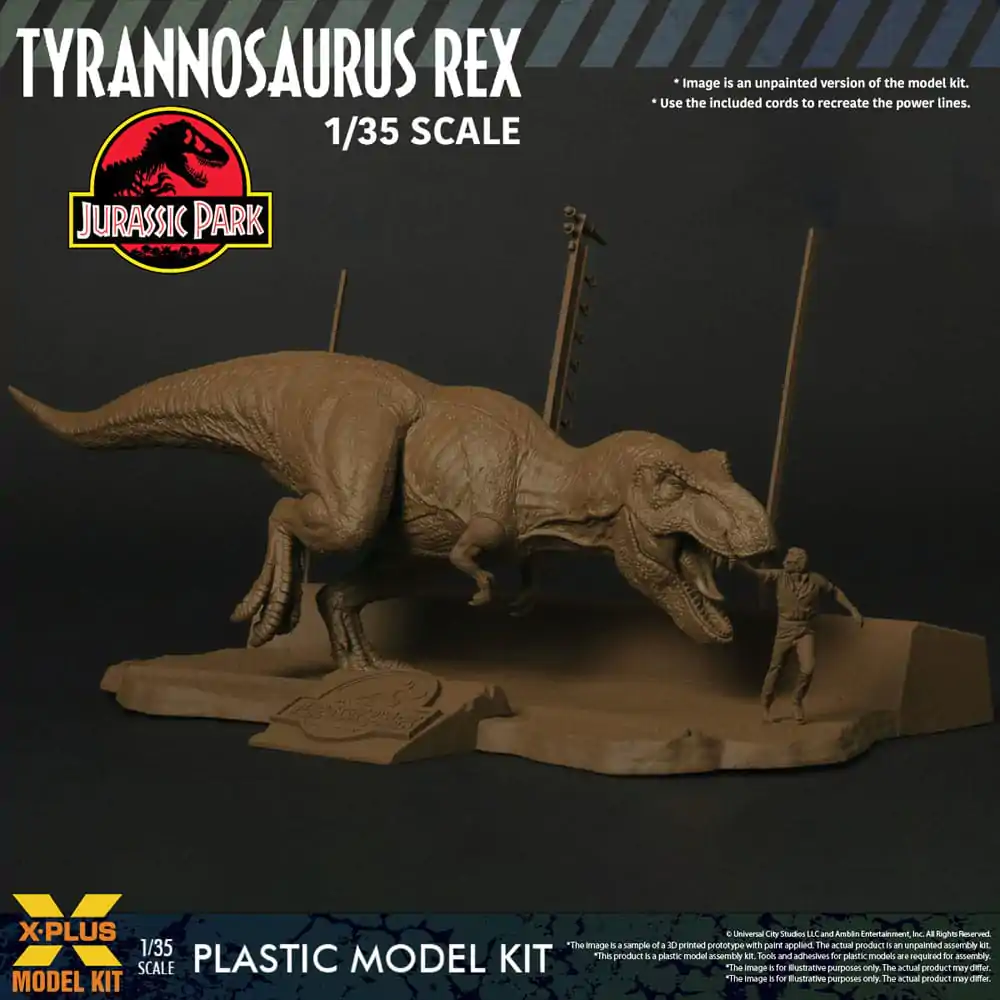 Jurassic Park Plastic Model Kit 1/35 Tyrannosaurus Rex 42 cm - Plastikowy Model do Składania zdjęcie produktu