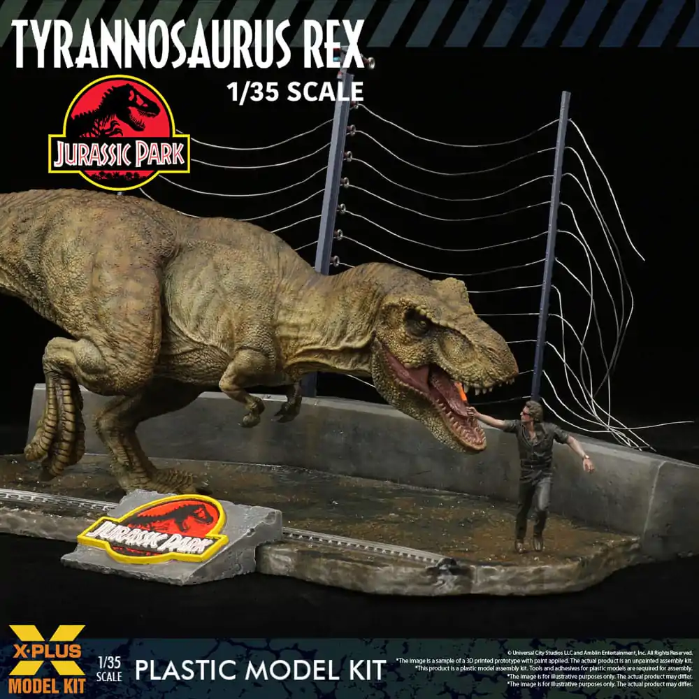 Jurassic Park Plastic Model Kit 1/35 Tyrannosaurus Rex 42 cm - Plastikowy Model do Składania zdjęcie produktu