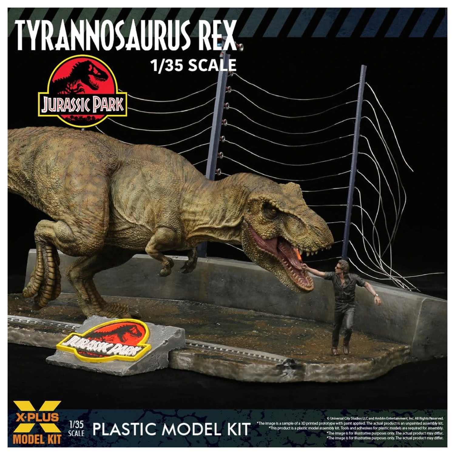 Jurassic Park Zestaw Modelowy z Plastiku 1/35 Tyrannosaurus Rex 42 cm zdjęcie produktu
