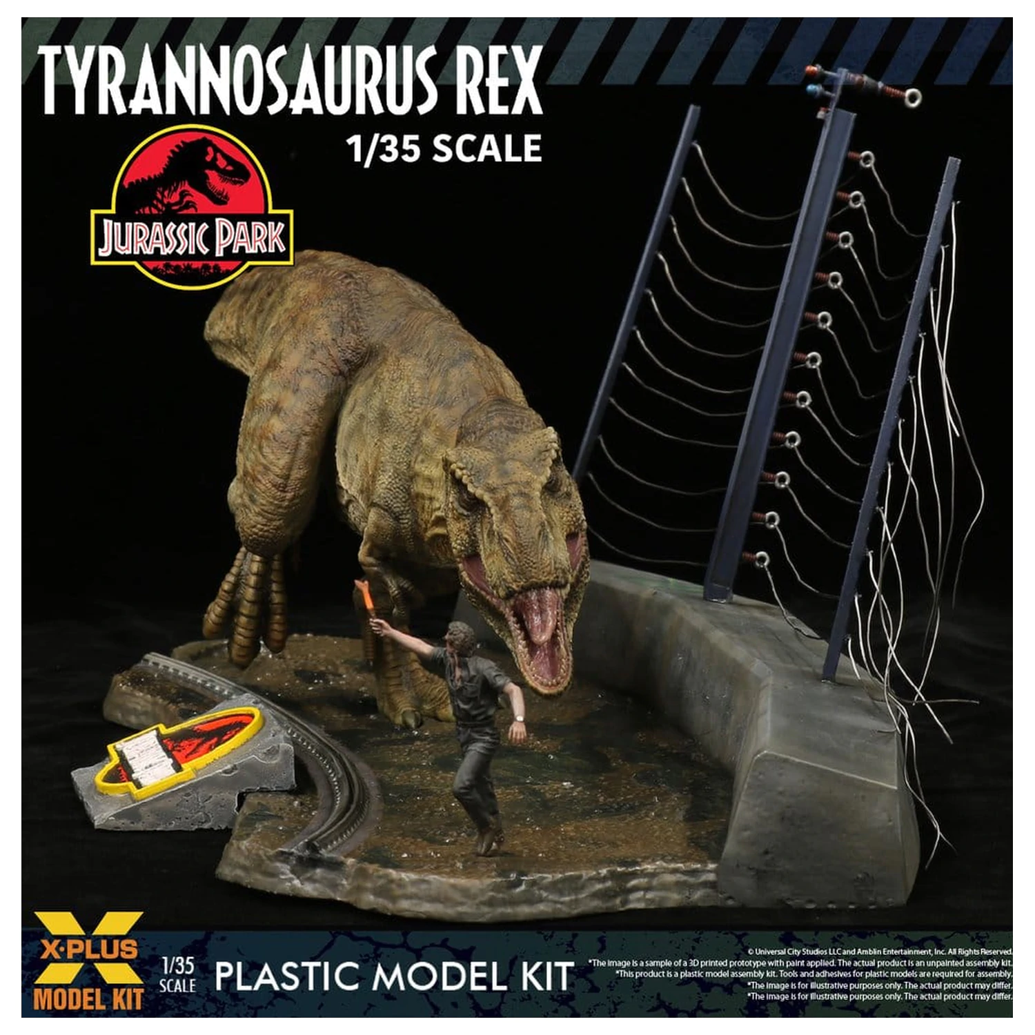 Jurassic Park Zestaw Modelowy z Plastiku 1/35 Tyrannosaurus Rex 42 cm zdjęcie produktu
