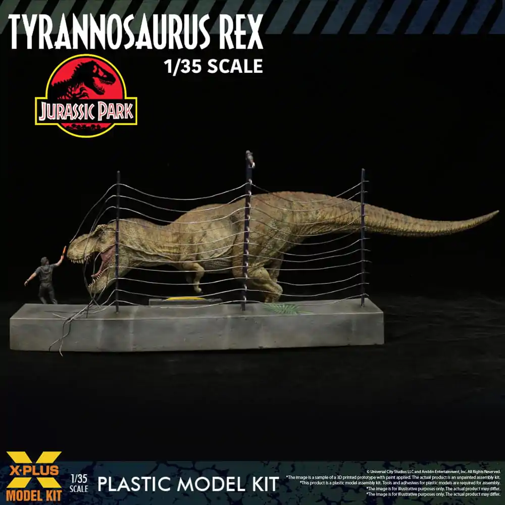 Jurassic Park Plastic Model Kit 1/35 Tyrannosaurus Rex 42 cm - Plastikowy Model do Składania zdjęcie produktu