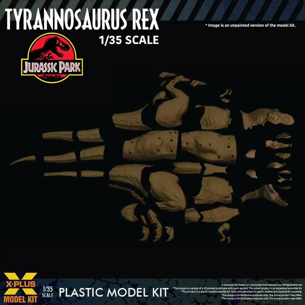 Jurassic Park Plastic Model Kit 1/35 Tyrannosaurus Rex 42 cm - Plastikowy Model do Składania zdjęcie produktu