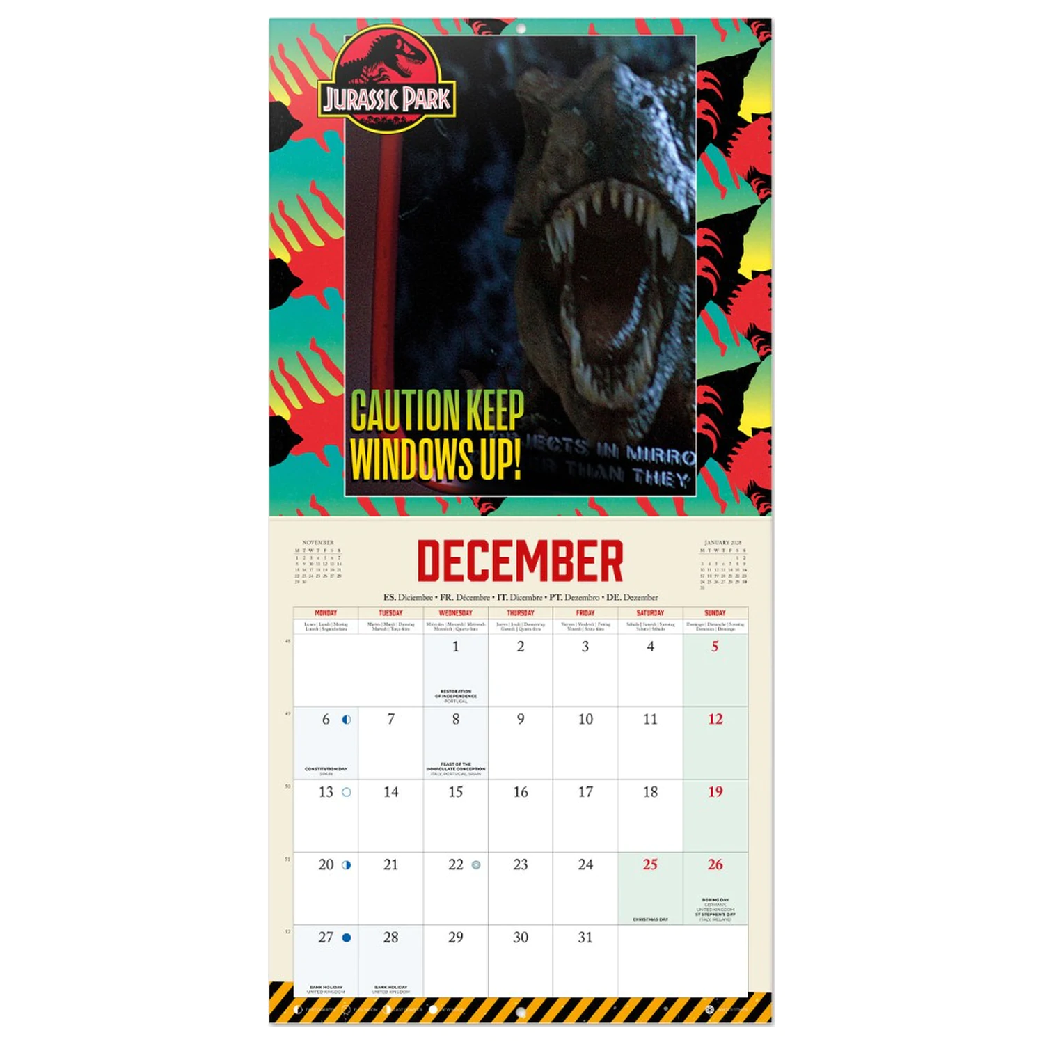Kalendarz ścienny Jurassic Park 2027 30 x 30 cm zdjęcie produktu
