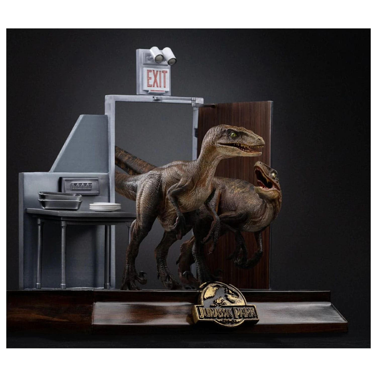 Jurassic Park Art Scale Statua 1/10 Raptors at the Kitchen's Door 28 cm zdjęcie produktu