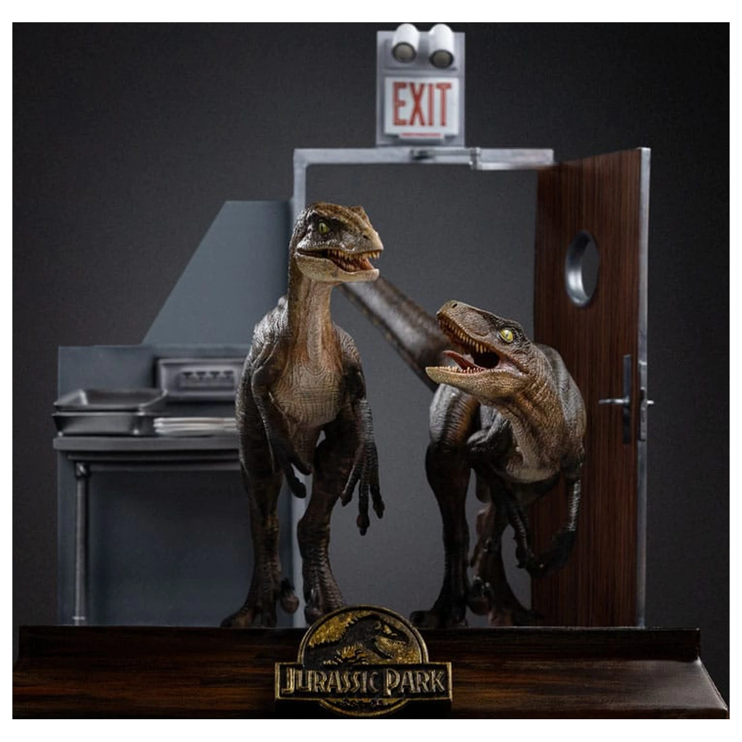 Jurassic Park Art Scale Statua 1/10 Raptors at the Kitchen's Door 28 cm zdjęcie produktu