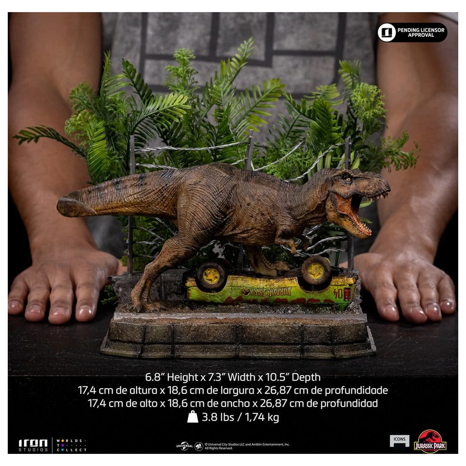 Jurassic Park Icons Statua T-Rex Breakout Set A 17 cm zdjęcie produktu