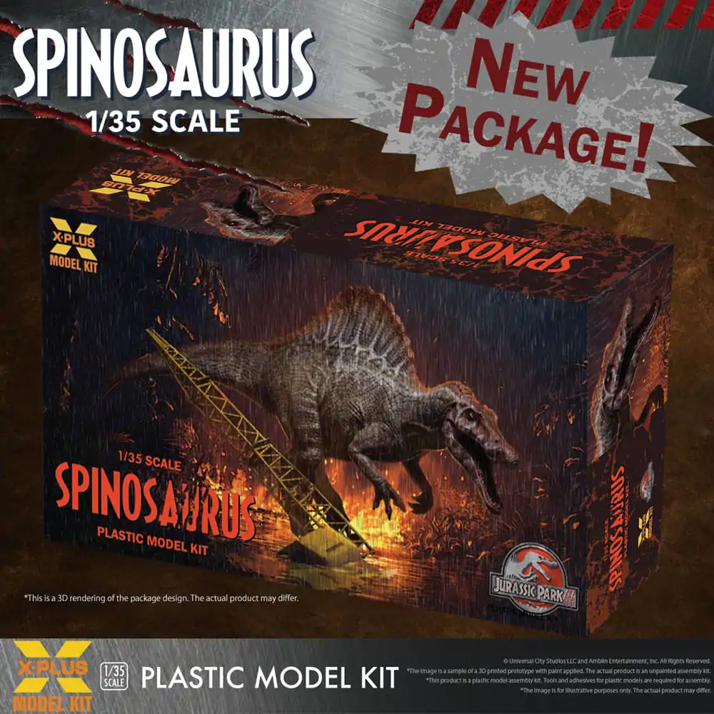 Jurassic Park III Plastic Model Kit 1/35 Spinozaur 41 cm zdjęcie produktu