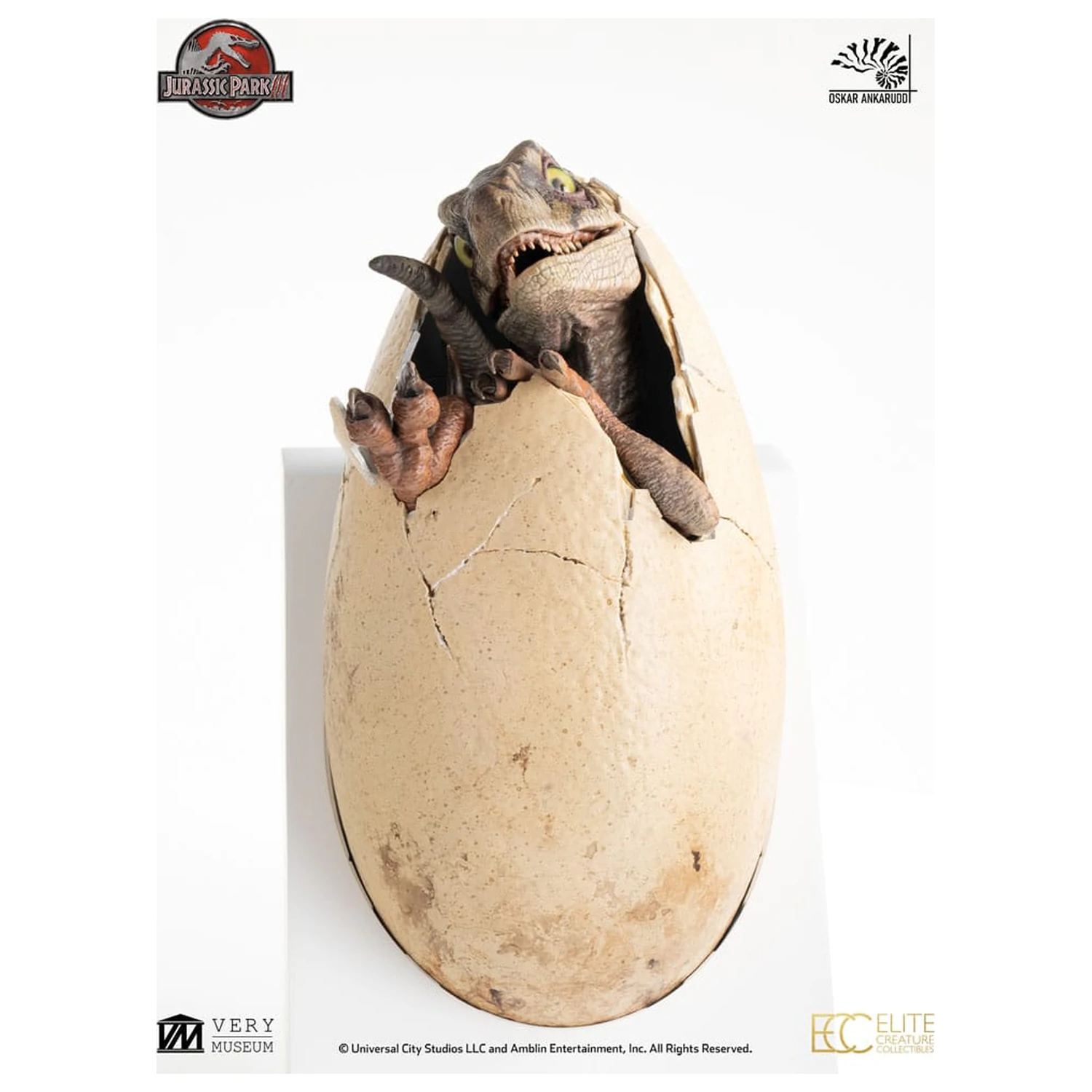 Jurassic Park III ECC Elite Creature Line Statua Białej Królowej z wylęgającym się jajem 13 cm zdjęcie produktu