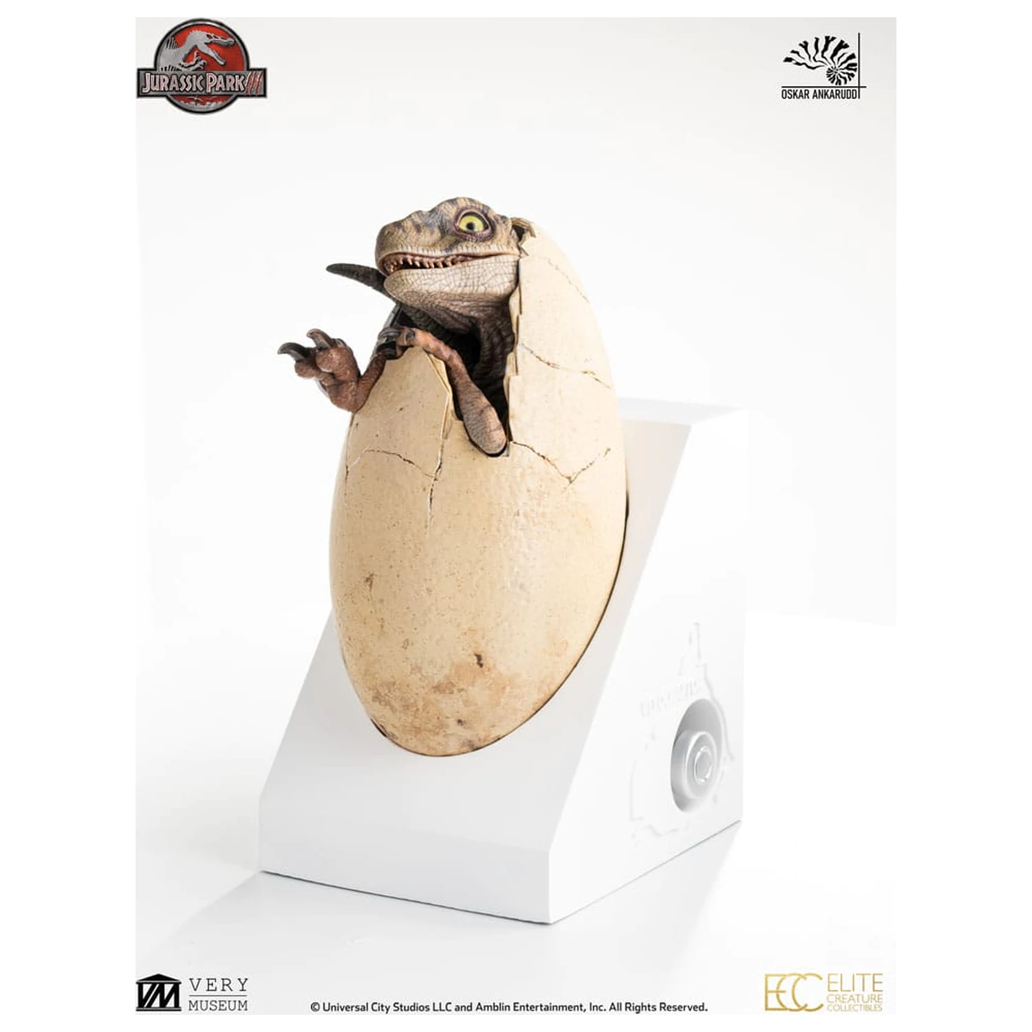 Jurassic Park III ECC Elite Creature Line Statua Białej Królowej z wylęgającym się jajem 13 cm zdjęcie produktu