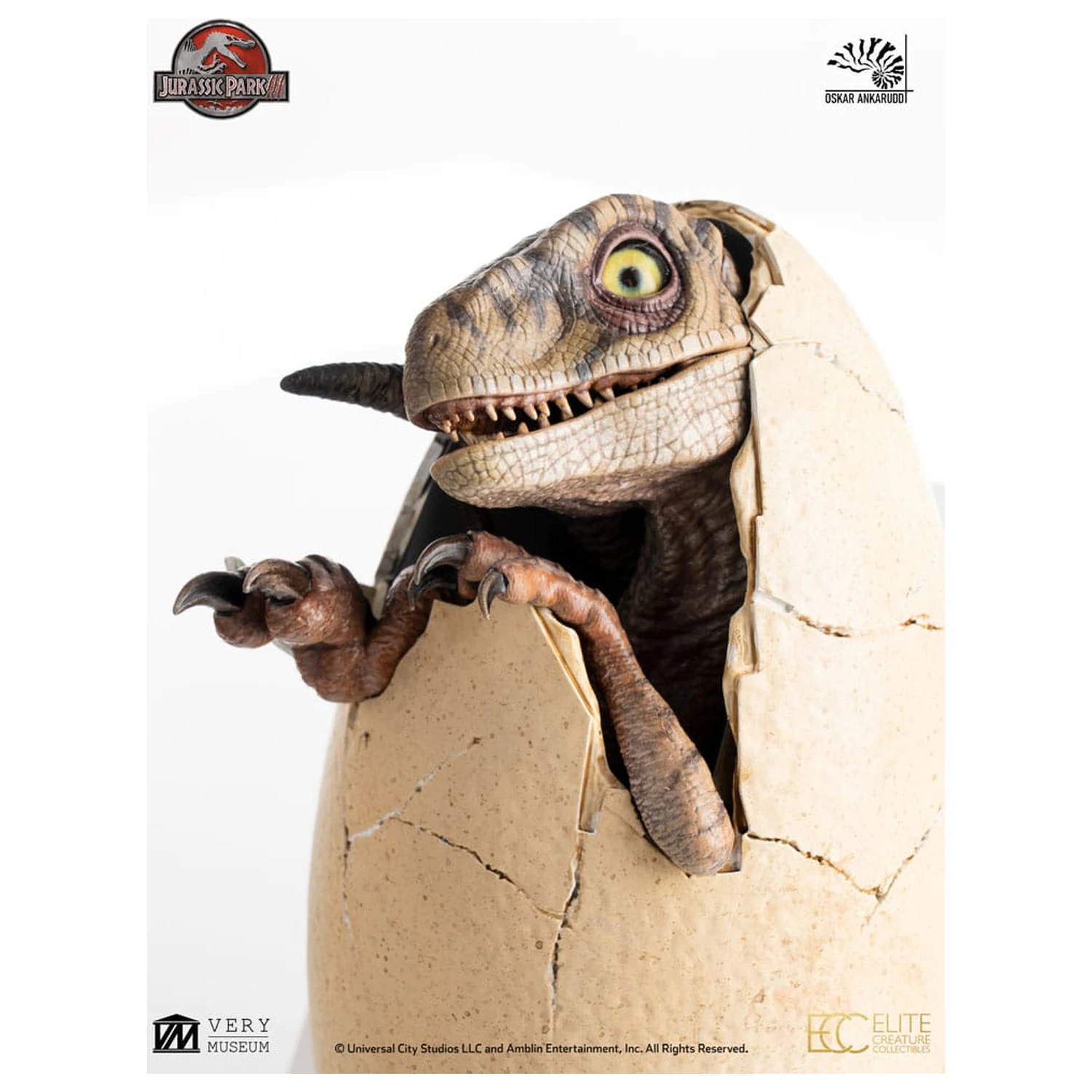 Jurassic Park III ECC Elite Creature Line Statua Białej Królowej z wylęgającym się jajem 13 cm zdjęcie produktu