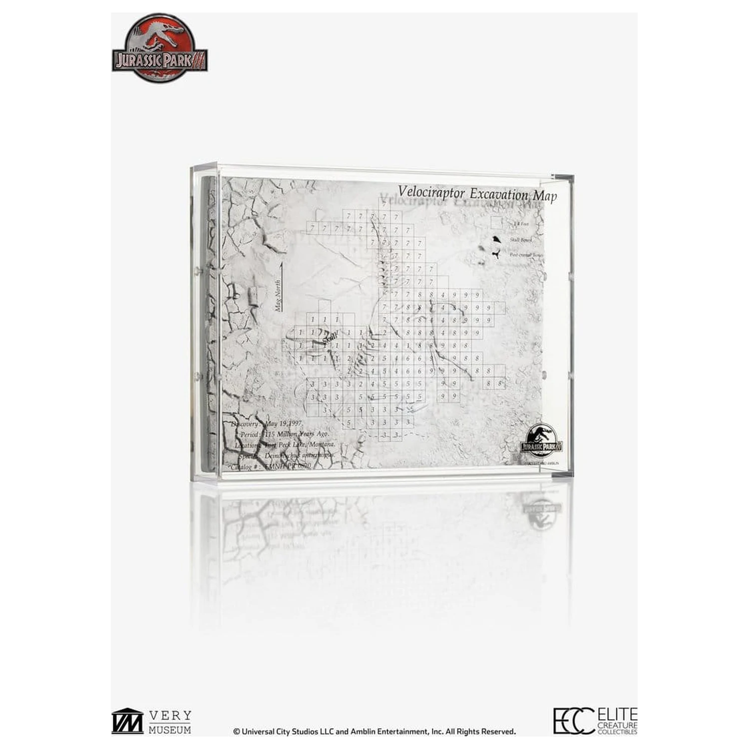 Jurassic Park III Excavation Map Velociraptor 27 cm zdjęcie produktu