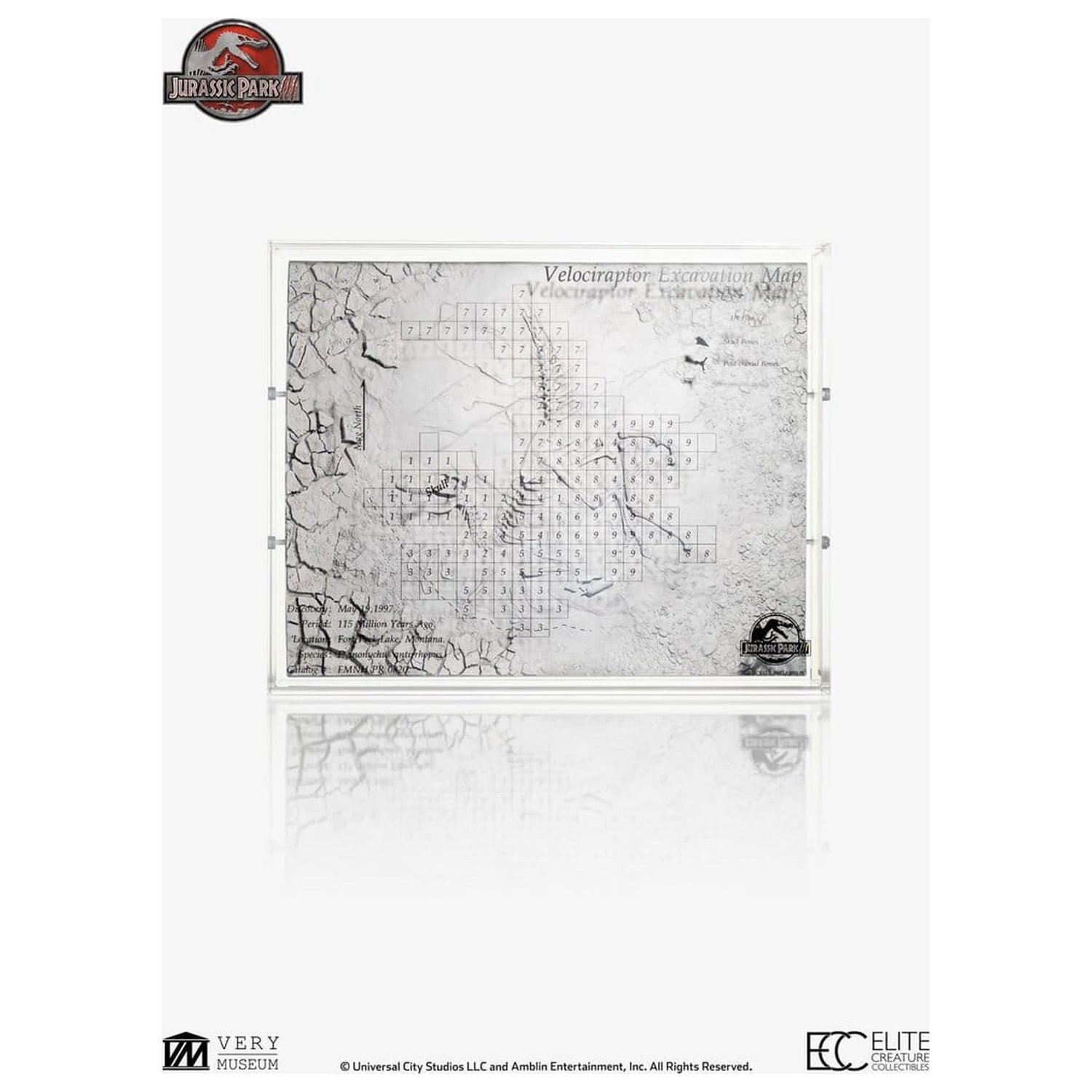 Jurassic Park III Excavation Map Velociraptor 27 cm zdjęcie produktu