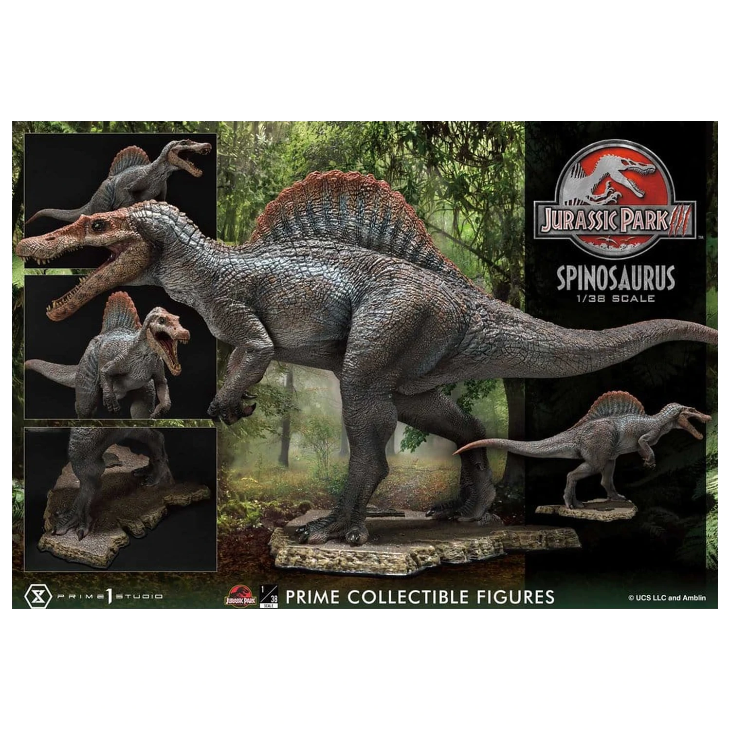 Jurassic Park III (Film) Prime Collectible Figures Statue 1/38 Spinosaurus 24 cm zdjęcie produktu