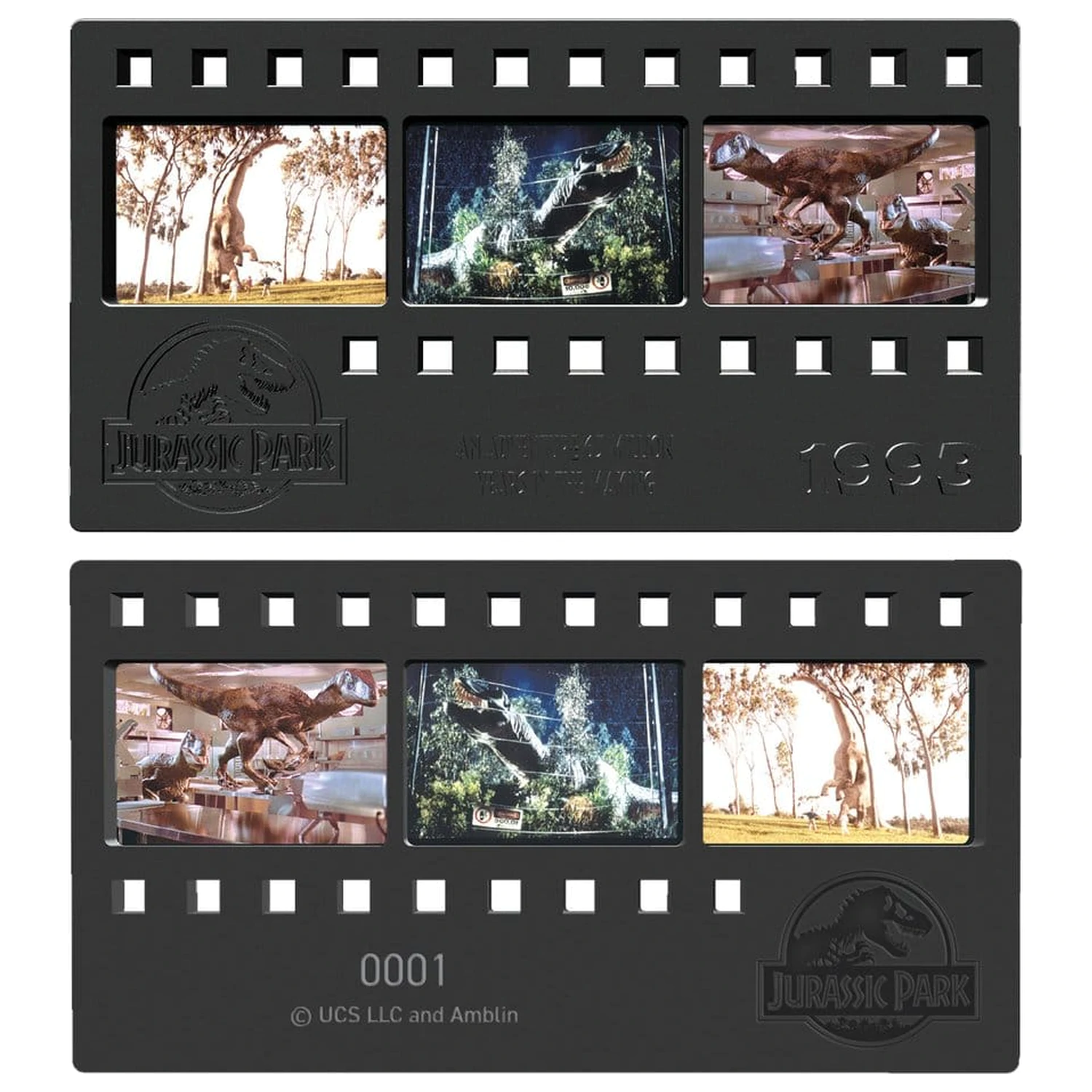 Jurassic Park sztabka Metal Film Strip kolekcjonerska 12 cm zdjęcie produktu