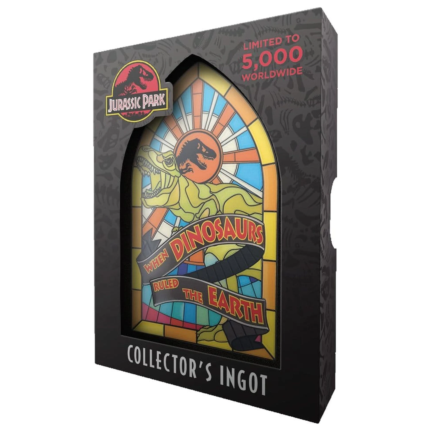 Jurassic Park Ingot Stained Glass Style Metal 11 cm zdjęcie produktu