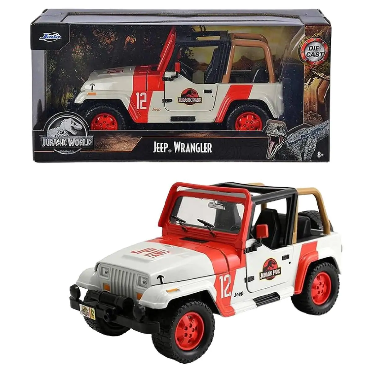 Samochód Jeep Wrangler z filmu Jurassic Park, skala 1/24 zdjęcie produktu