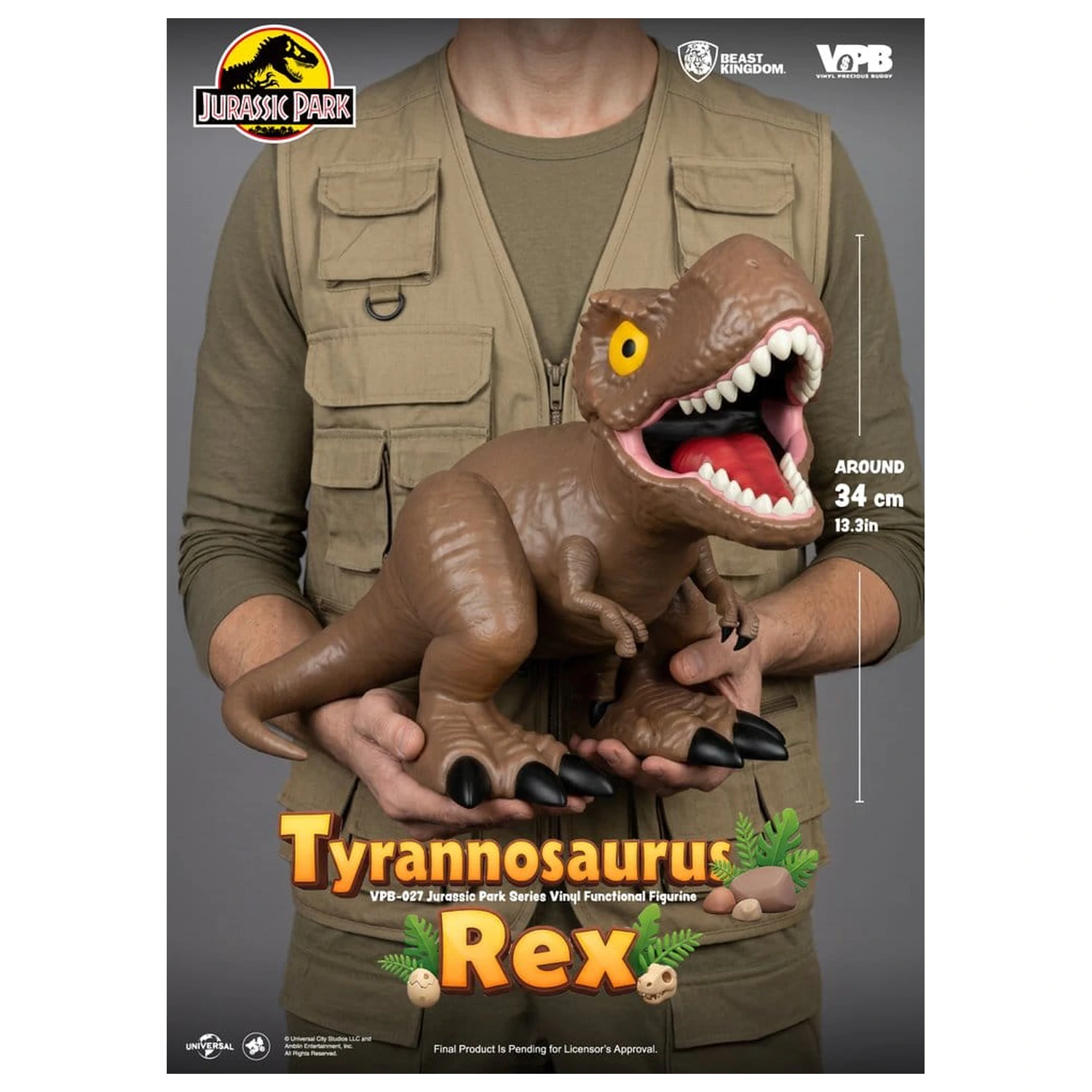 Jurassic Park Vinyl Bank Large Series Tyrannosaurus Rex 34 cm skarbonka winylowa zdjęcie produktu